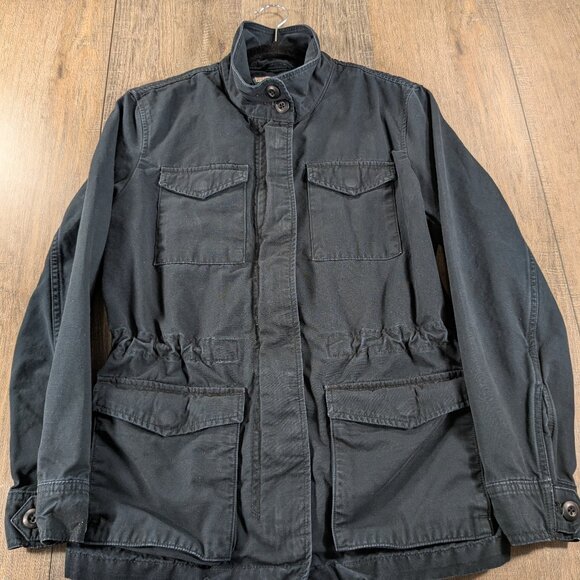 Levis Jacket Womens Small Navy Blue Long Sleeve Snap Button Pockets Nautical - Picture 1 of 11